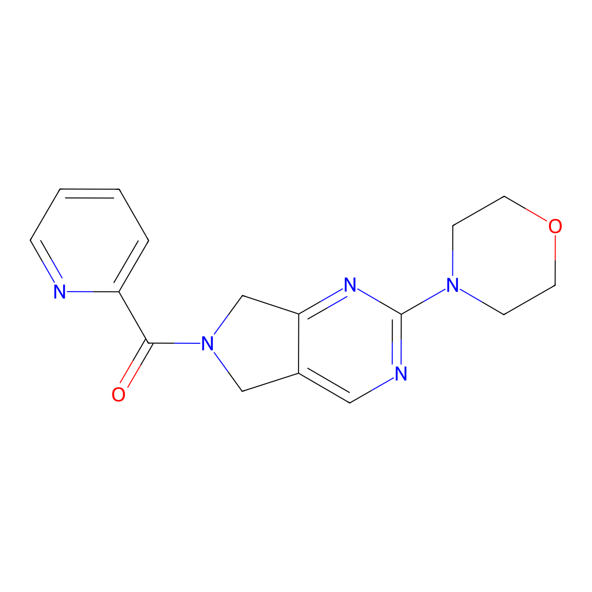(2-morpholino-5H-pyrrolo[3,4-d]pyrimidin-6(7H)-yl)(pyridin-2-yl)methanone molecular structure, CAS 2034273-02-2