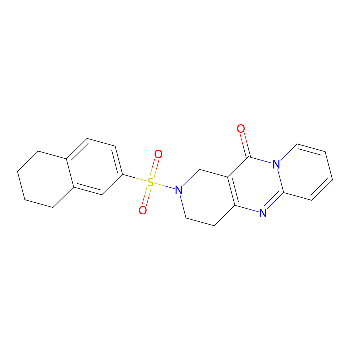 5-(5,6,7,8-Tetrahydronaphthalene-2-sulfonyl)-1,5,9-triazatricyclo[8.4.0.0^{3,8}]tetradeca-3(8),9,11,13-tetraen-2-one molecular structure, CAS 2034273-12-4