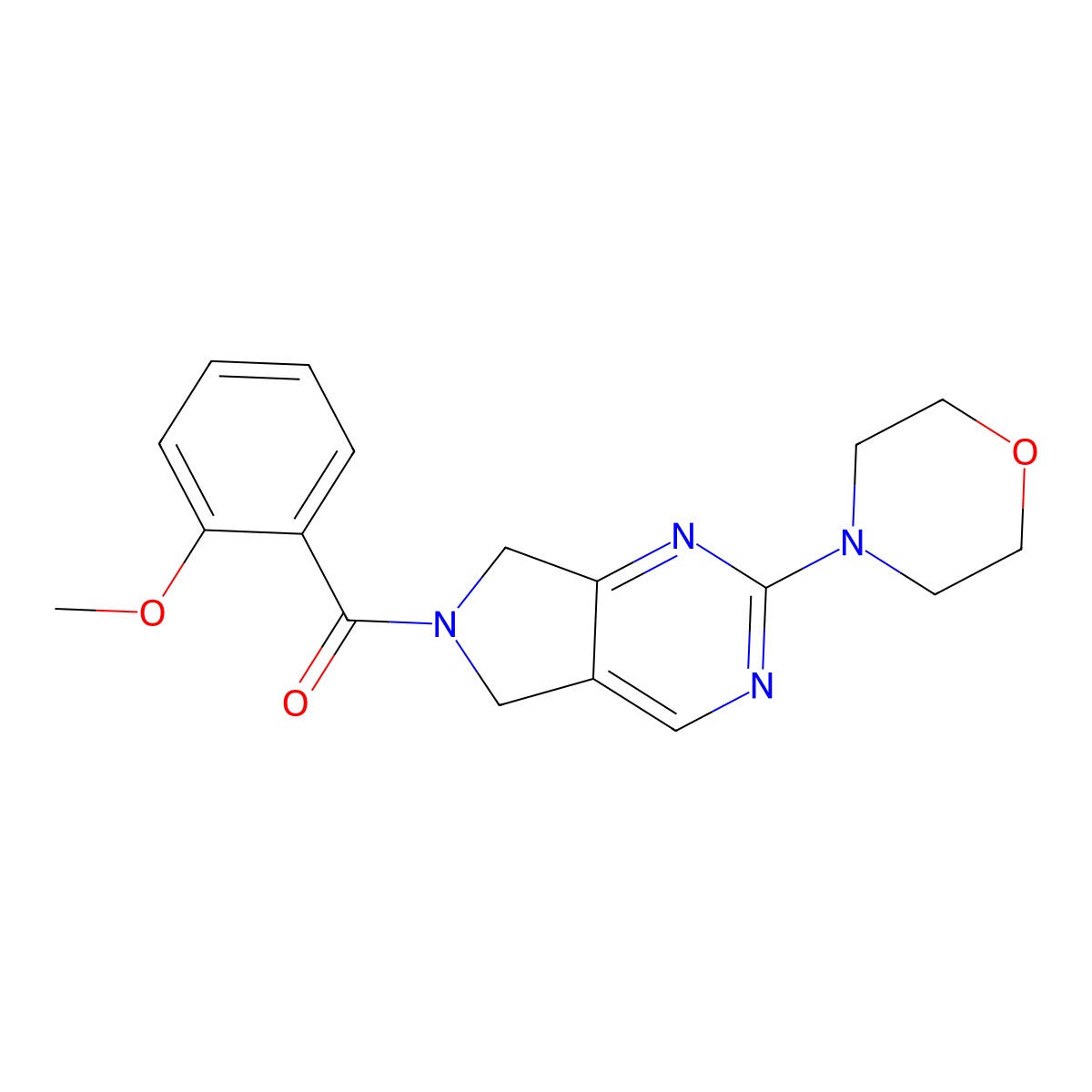 (2-methoxyphenyl)(2-morpholino-5H-pyrrolo[3,4-d]pyrimidin-6(7H)-yl)methanone molecular structure, CAS 2034273-24-8