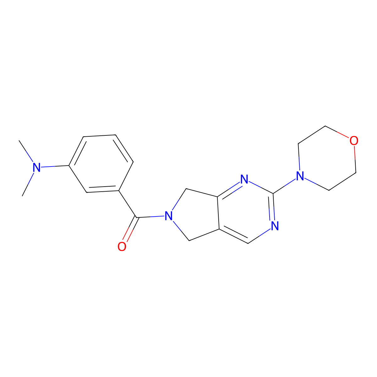(3-(dimethylamino)phenyl)(2-morpholino-5H-pyrrolo[3,4-d]pyrimidin-6(7H)-yl)methanone molecular structure, CAS 2034273-30-6