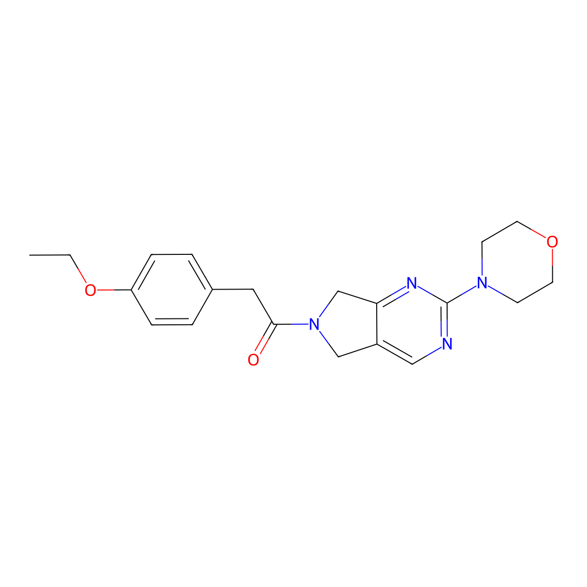 2-(4-ethoxyphenyl)-1-(2-morpholino-5H-pyrrolo[3,4-d]pyrimidin-6(7H)-yl)ethanone molecular structure, CAS 2034273-40-8