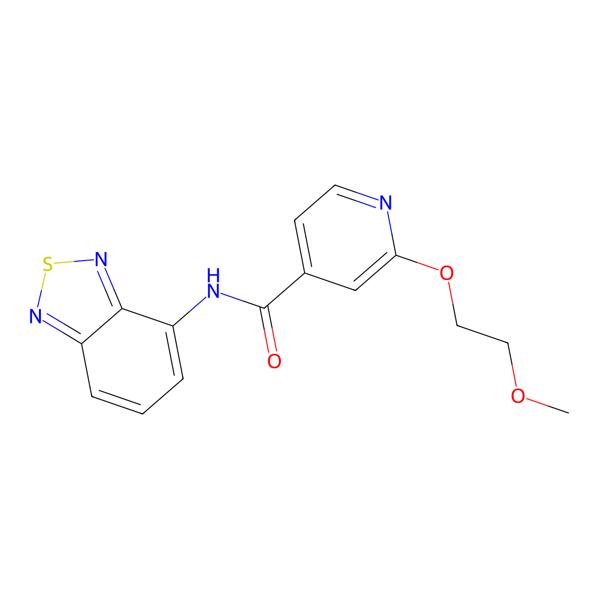 N-(benzo[c][1,2,5]thiadiazol-4-yl)-2-(2-methoxyethoxy)isonicotinamide molecular structure, CAS 2034273-59-9