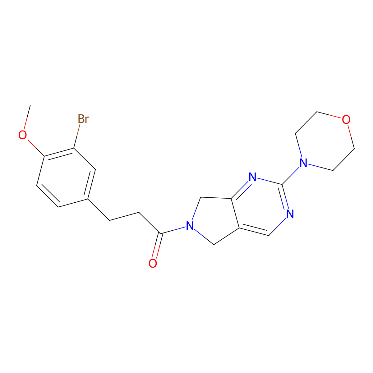 3-(3-bromo-4-methoxyphenyl)-1-(2-morpholino-5H-pyrrolo[3,4-d]pyrimidin-6(7H)-yl)propan-1-one molecular structure, CAS 2034273-63-5