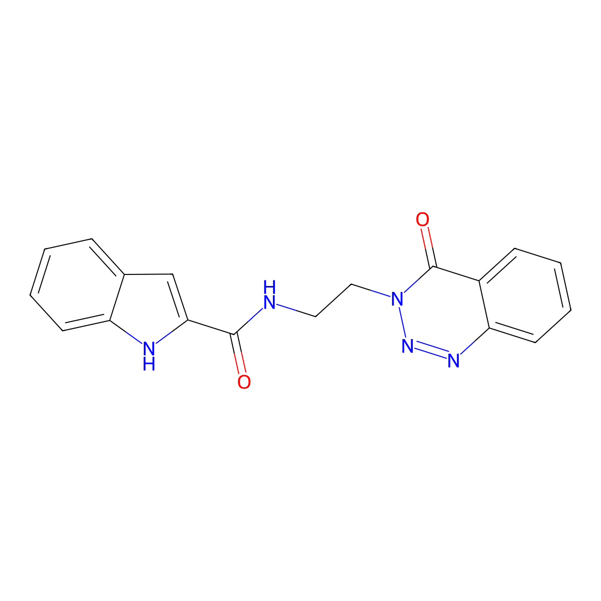 N-(2-(4-oxobenzo[d][1,2,3]triazin-3(4H)-yl)ethyl)-1H-indole-2-carboxamide molecular structure, CAS 2034273-96-4