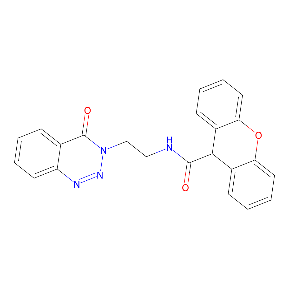 N-(2-(4-oxobenzo[d][1,2,3]triazin-3(4H)-yl)ethyl)-9H-xanthene-9-carboxamide molecular structure, CAS 2034274-08-1