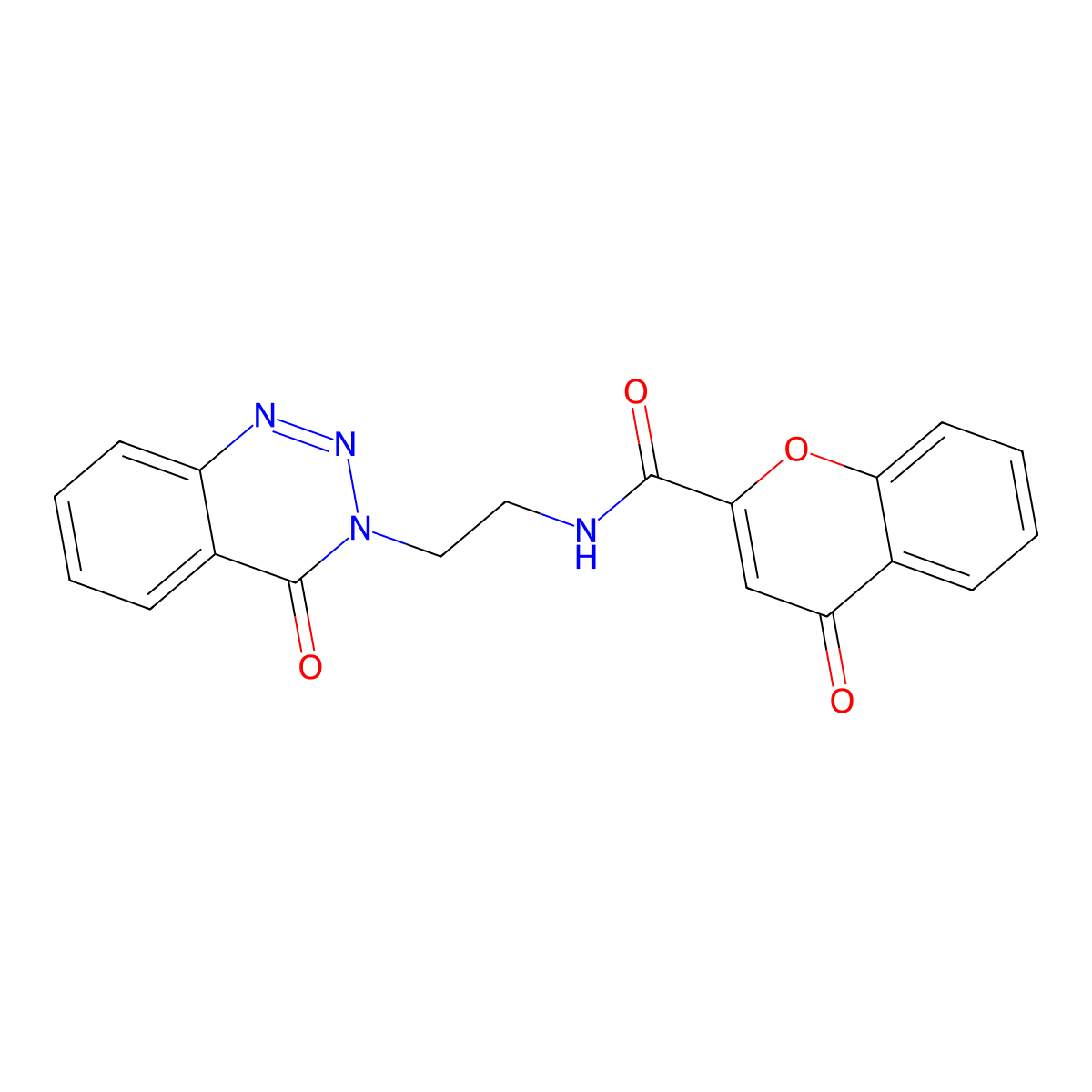 4-oxo-N-(2-(4-oxobenzo[d][1,2,3]triazin-3(4H)-yl)ethyl)-4H-chromene-2-carboxamide molecular structure, CAS 2034274-12-7