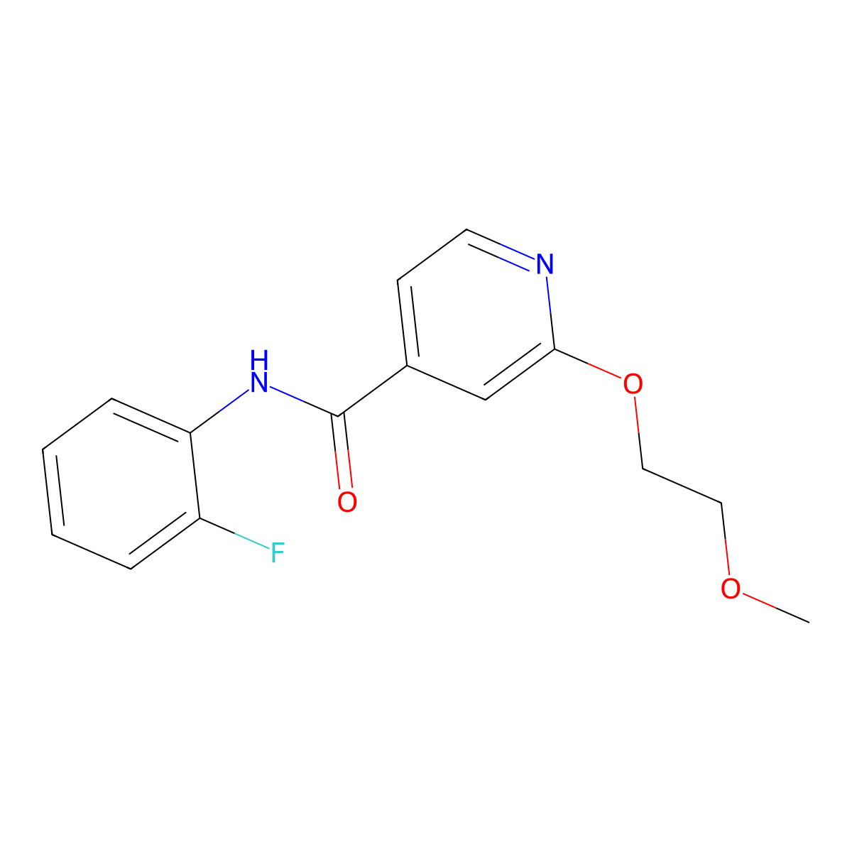 N-(2-fluorophenyl)-2-(2-methoxyethoxy)isonicotinamide molecular structure, CAS 2034274-15-0