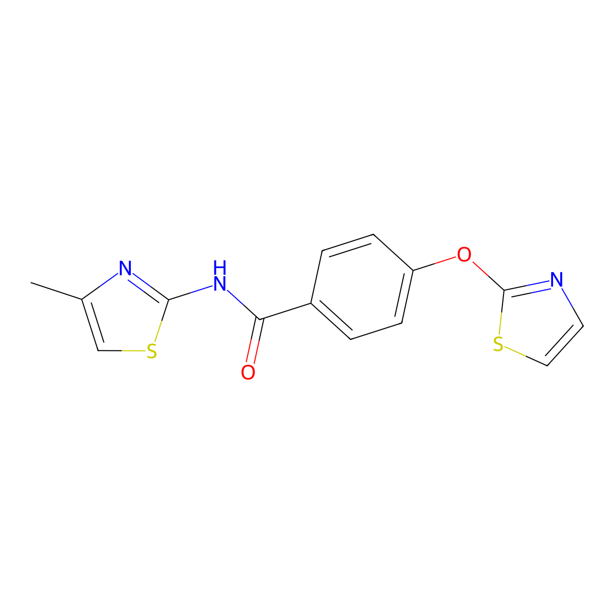N-(4-methylthiazol-2-yl)-4-(thiazol-2-yloxy)benzamide molecular structure, CAS 2034274-62-7