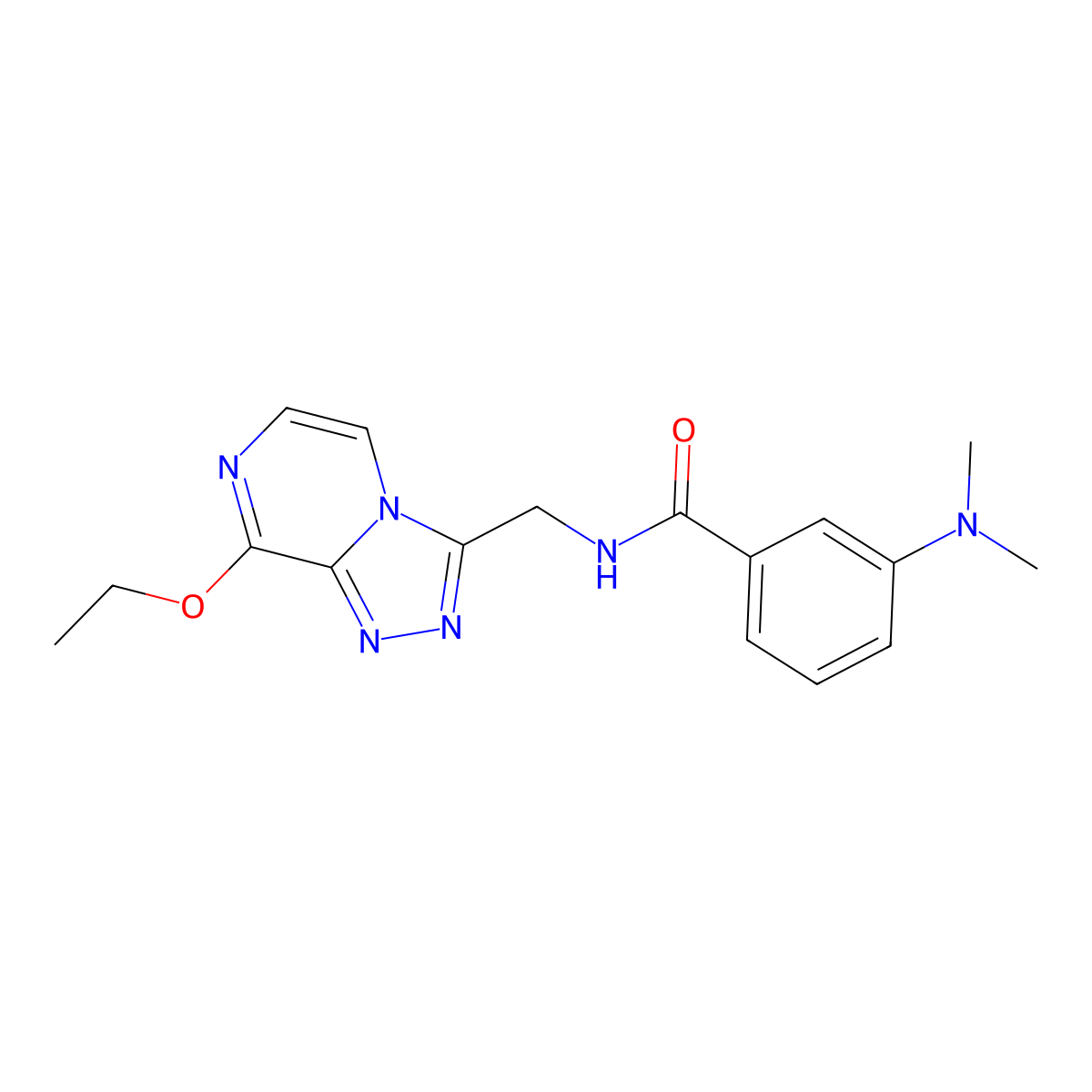 3-(dimethylamino)-N-({8-ethoxy-[1,2,4]triazolo[4,3-a]pyrazin-3-yl}methyl)benzamide molecular structure, CAS 2034275-14-2
