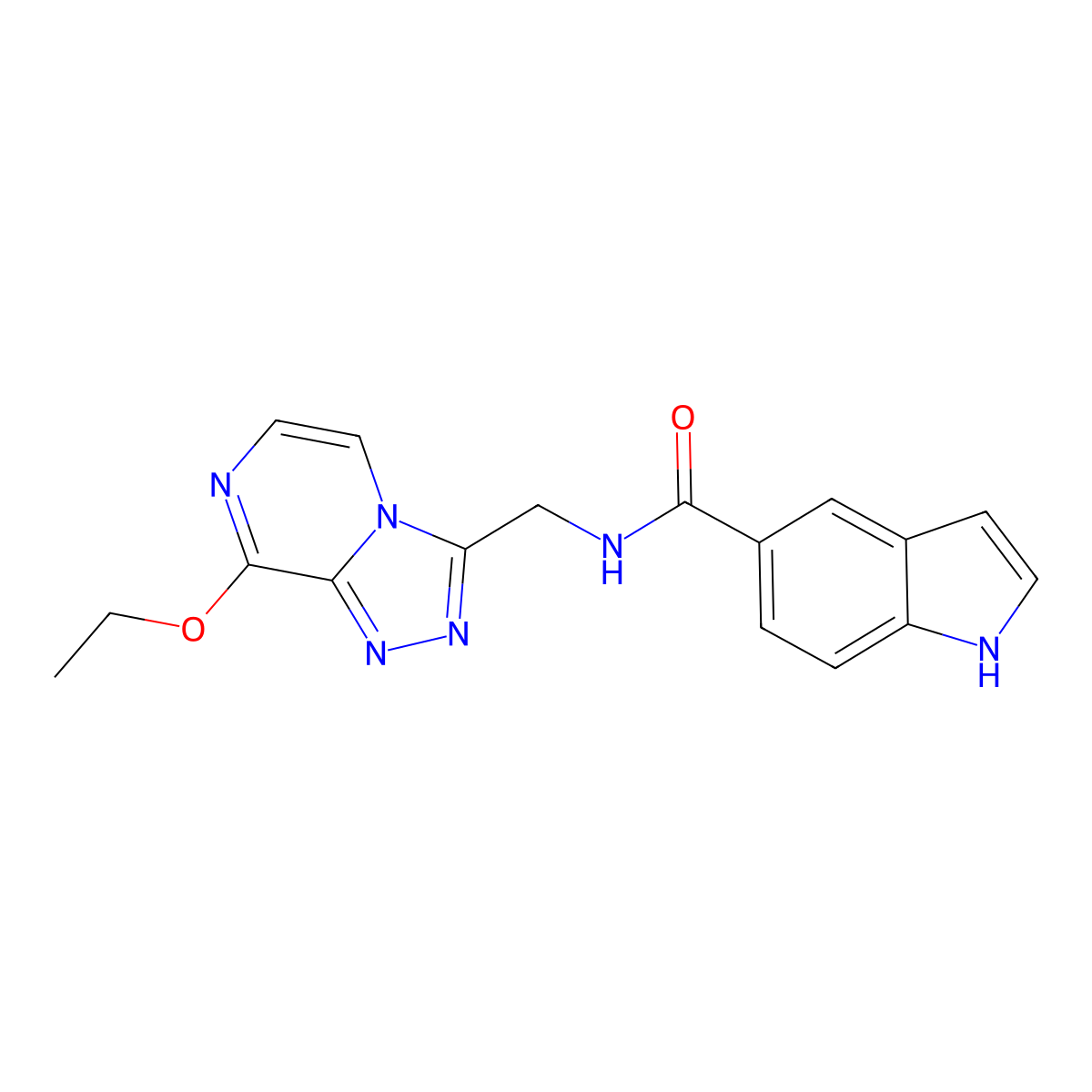 N-({8-ethoxy-[1,2,4]triazolo[4,3-a]pyrazin-3-yl}methyl)-1H-indole-5-carboxamide molecular structure, CAS 2034275-23-3