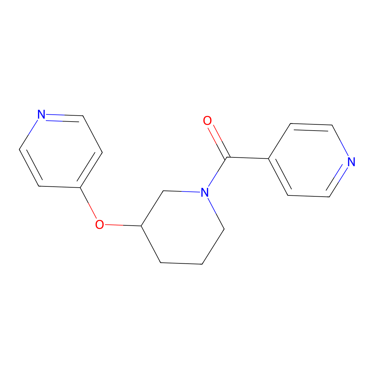 Pyridin-4-yl(3-(pyridin-4-yloxy)piperidin-1-yl)methanone molecular structure, CAS 2034275-25-5
