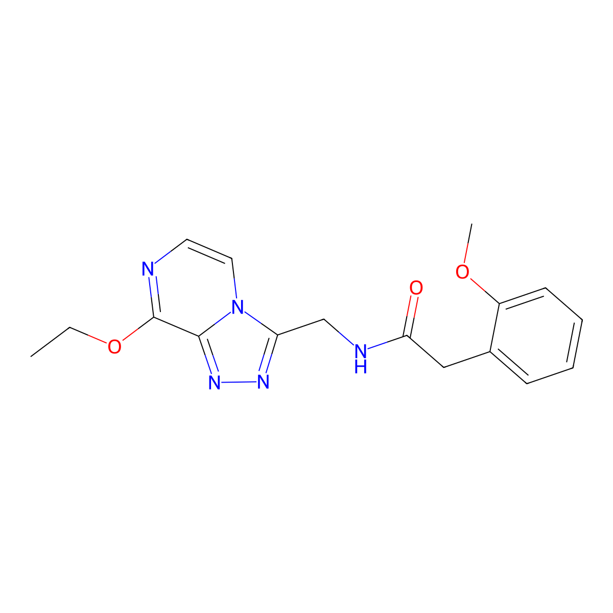 N-((8-ethoxy-[1,2,4]triazolo[4,3-a]pyrazin-3-yl)methyl)-2-(2-methoxyphenyl)acetamide molecular structure, CAS 2034275-43-7