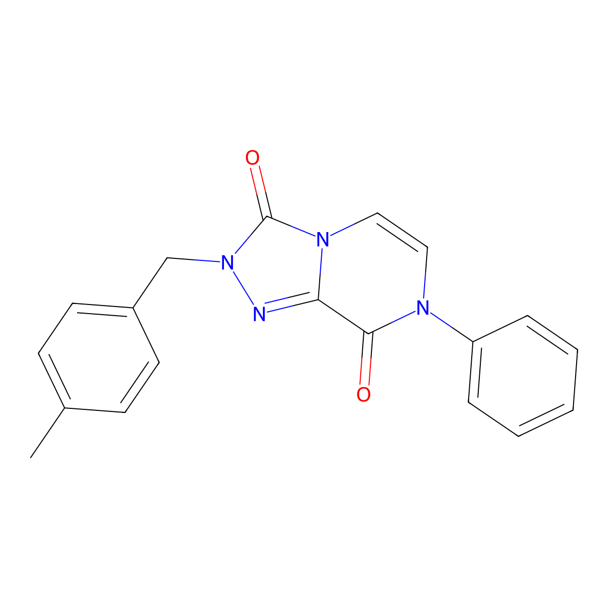 2-(4-methylbenzyl)-7-phenyl-[1,2,4]triazolo[4,3-a]pyrazine-3,8(2H,7H)-dione molecular structure, CAS 2034275-45-9