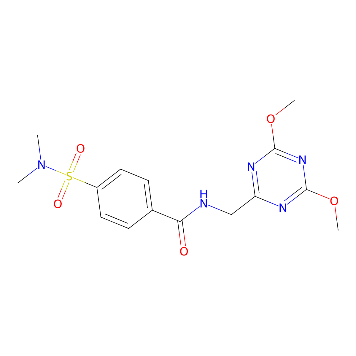 N-((4,6-dimethoxy-1,3,5-triazin-2-yl)methyl)-4-(N,N-dimethylsulfamoyl)benzamide molecular structure, CAS 2034275-56-2