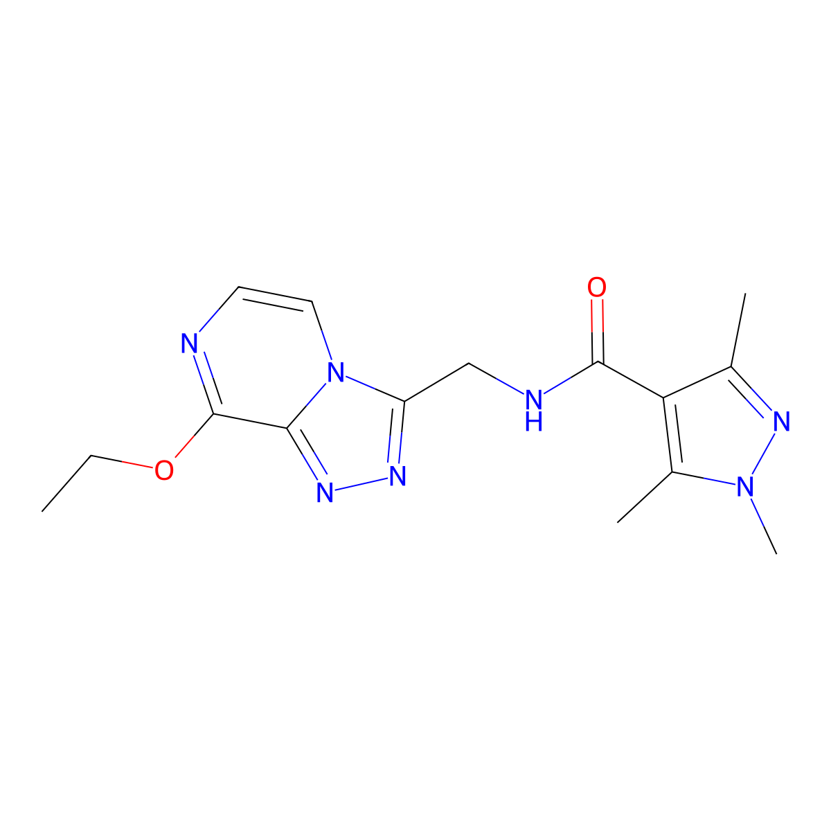 N-({8-ethoxy-[1,2,4]triazolo[4,3-a]pyrazin-3-yl}methyl)-1,3,5-trimethyl-1H-pyrazole-4-carboxamide molecular structure, CAS 2034275-58-4