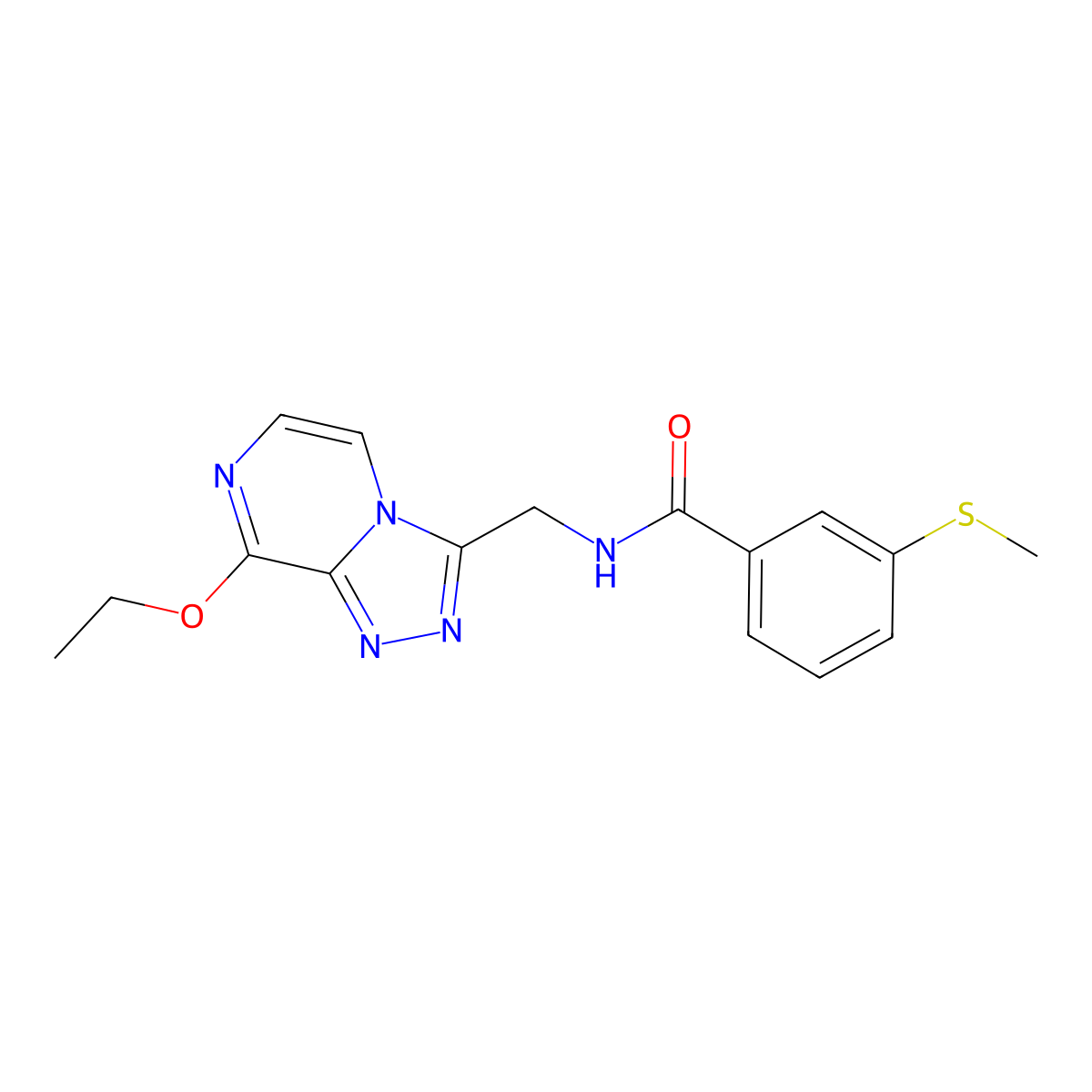 N-((8-ethoxy-[1,2,4]triazolo[4,3-a]pyrazin-3-yl)methyl)-3-(methylthio)benzamide molecular structure, CAS 2034275-63-1