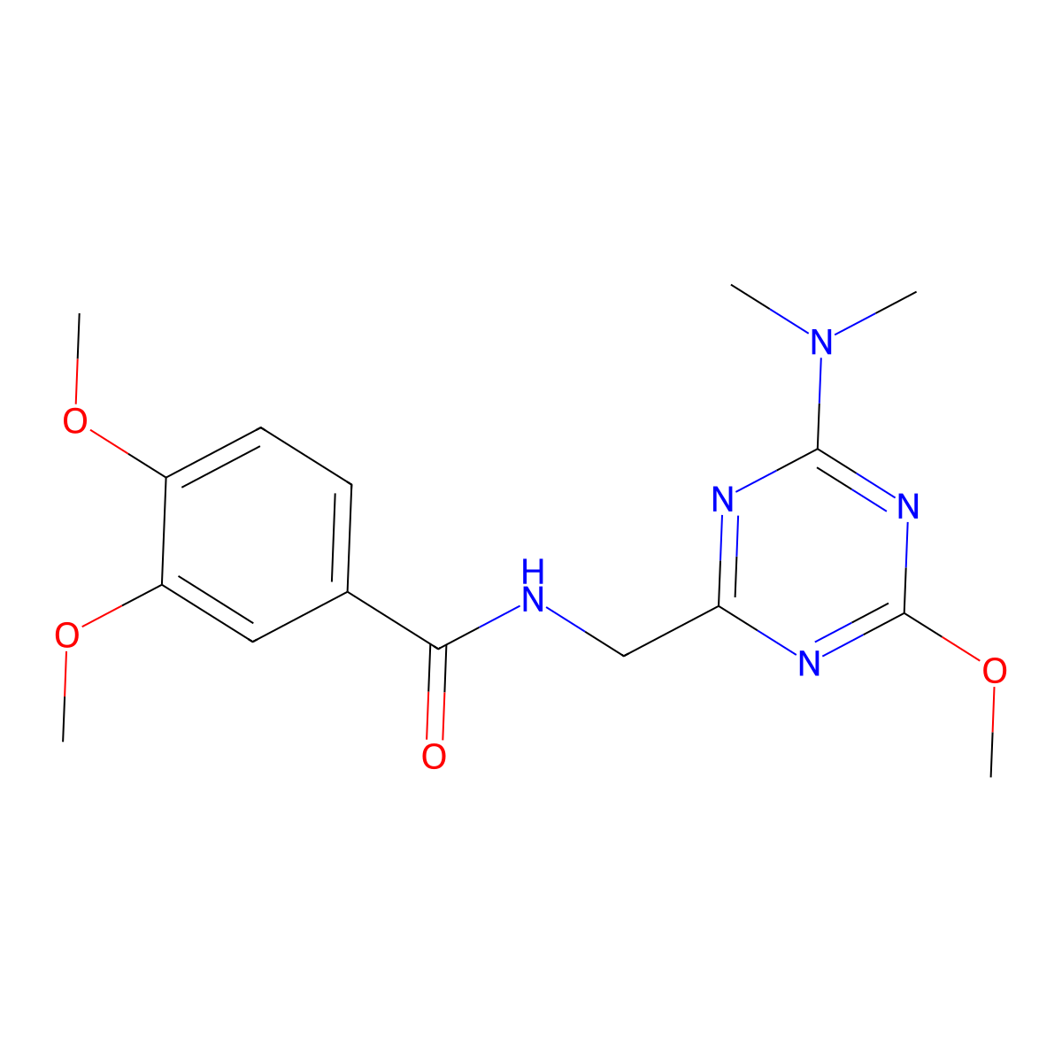 N-{[4-(dimethylamino)-6-methoxy-1,3,5-triazin-2-yl]methyl}-3,4-dimethoxybenzamide molecular structure, CAS 2034275-67-5