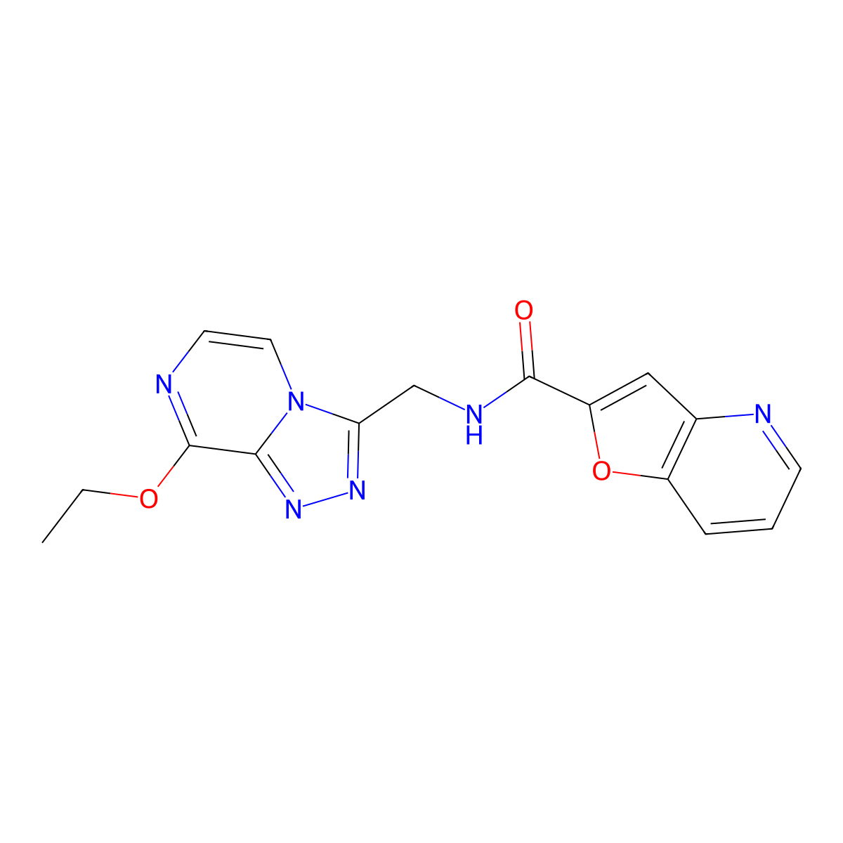 N-((8-ethoxy-[1,2,4]triazolo[4,3-a]pyrazin-3-yl)methyl)furo[3,2-b]pyridine-2-carboxamide molecular structure, CAS 2034275-69-7