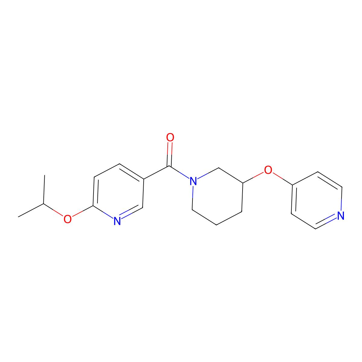 (6-Isopropoxypyridin-3-yl)(3-(pyridin-4-yloxy)piperidin-1-yl)methanone molecular structure, CAS 2034275-95-9
