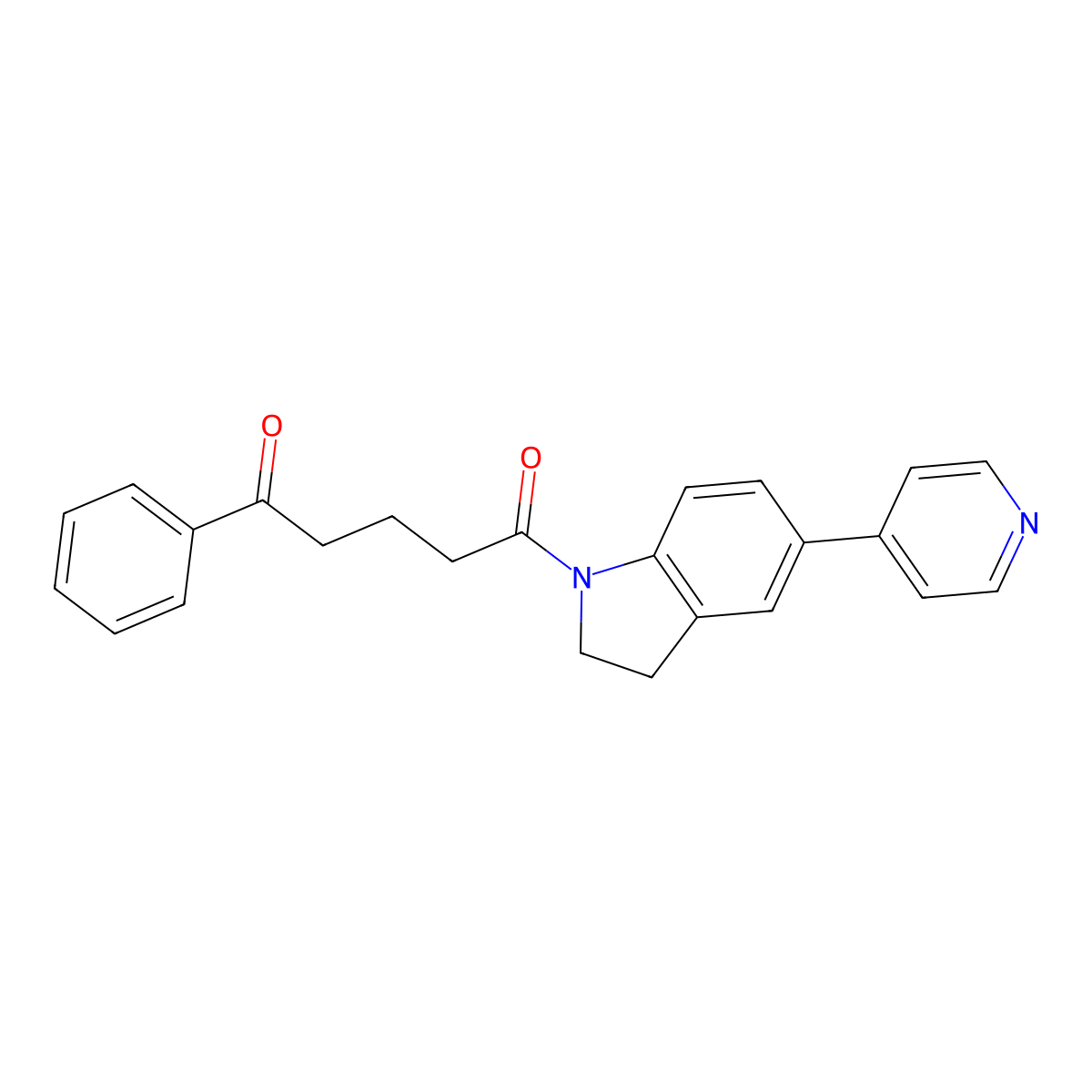 1-Phenyl-5-(5-(pyridin-4-yl)indolin-1-yl)pentane-1,5-dione molecular structure, CAS 2034276-18-9