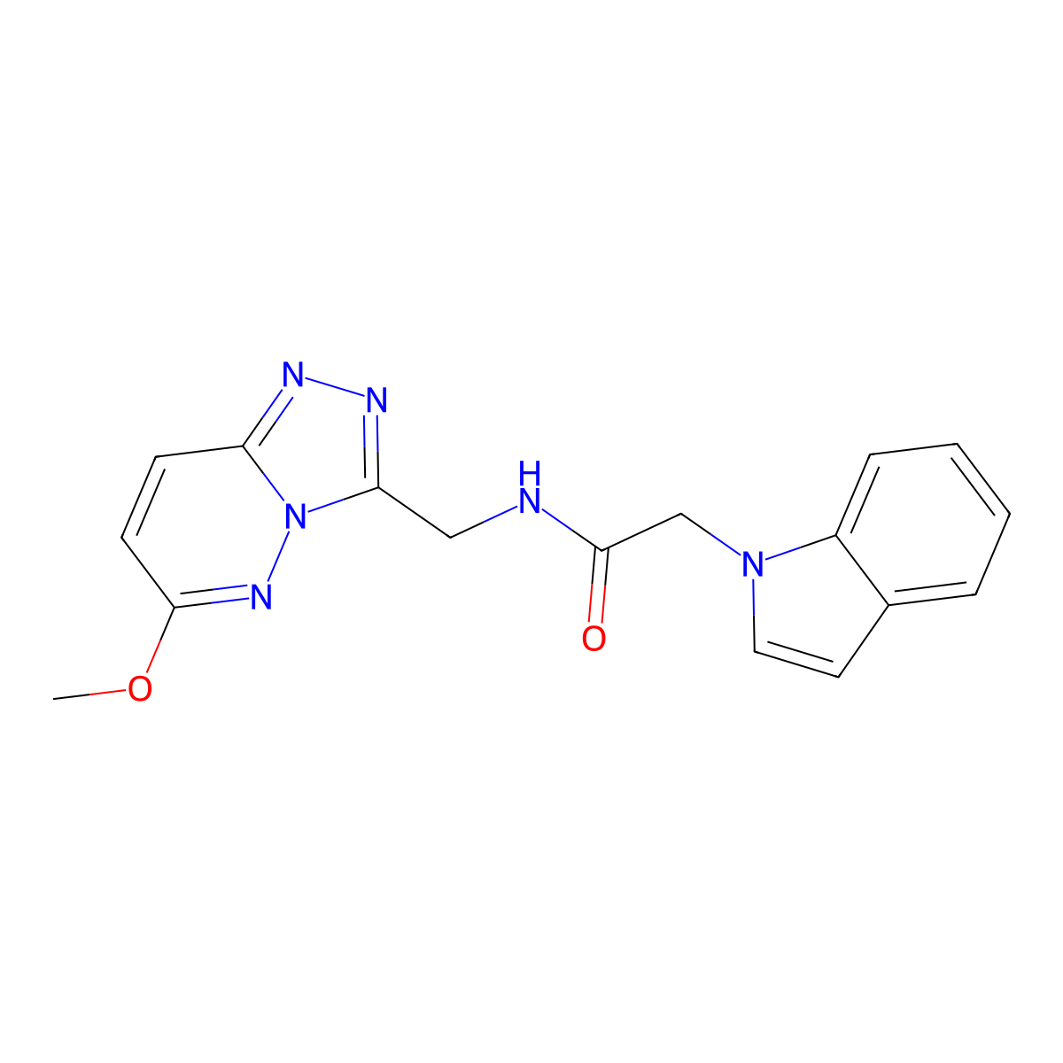 2-(1H-indol-1-yl)-N-({6-methoxy-[1,2,4]triazolo[4,3-b]pyridazin-3-yl}methyl)acetamide molecular structure, CAS 2034276-24-7