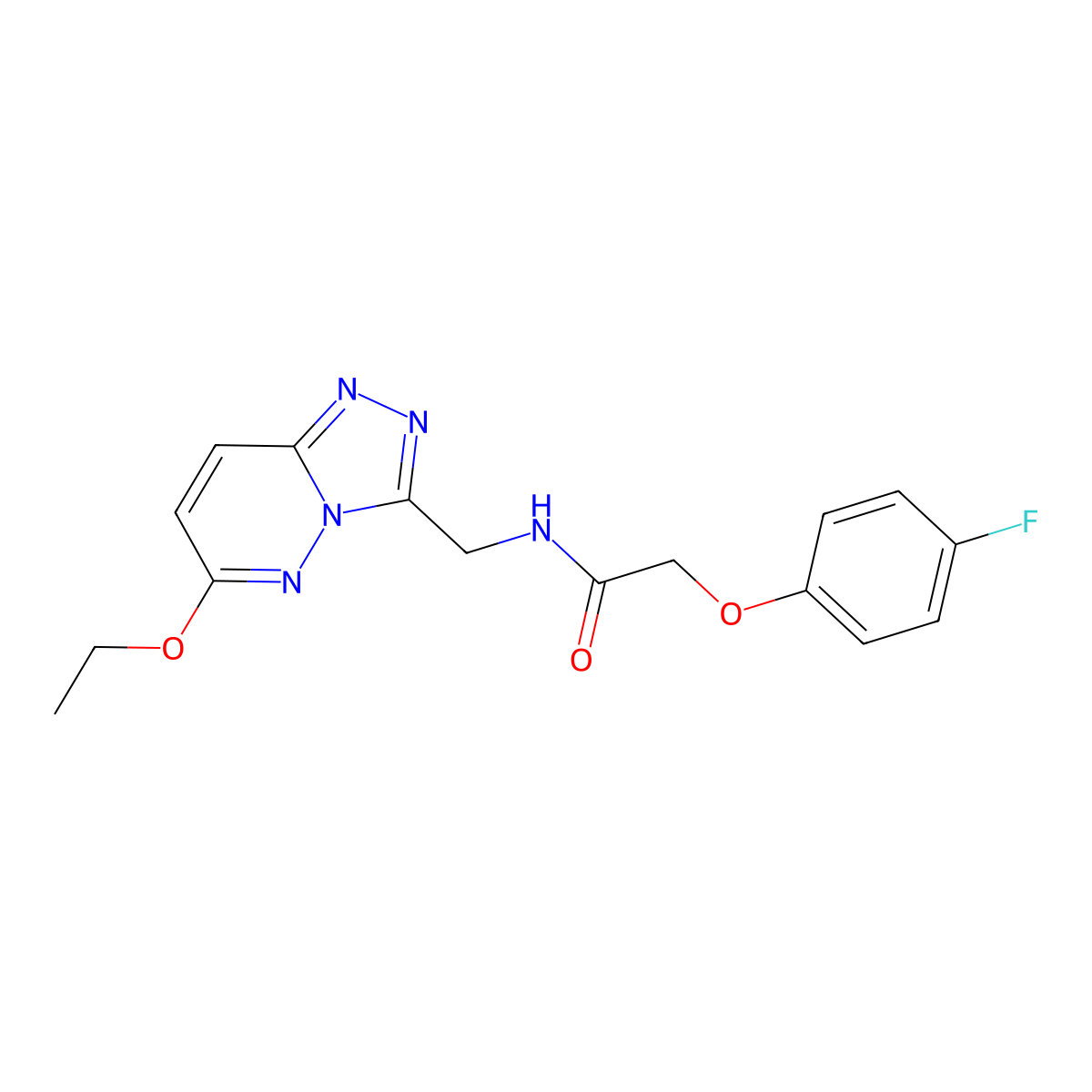 N-((6-ethoxy-[1,2,4]triazolo[4,3-b]pyridazin-3-yl)methyl)-2-(4-fluorophenoxy)acetamide molecular structure, CAS 2034276-49-6