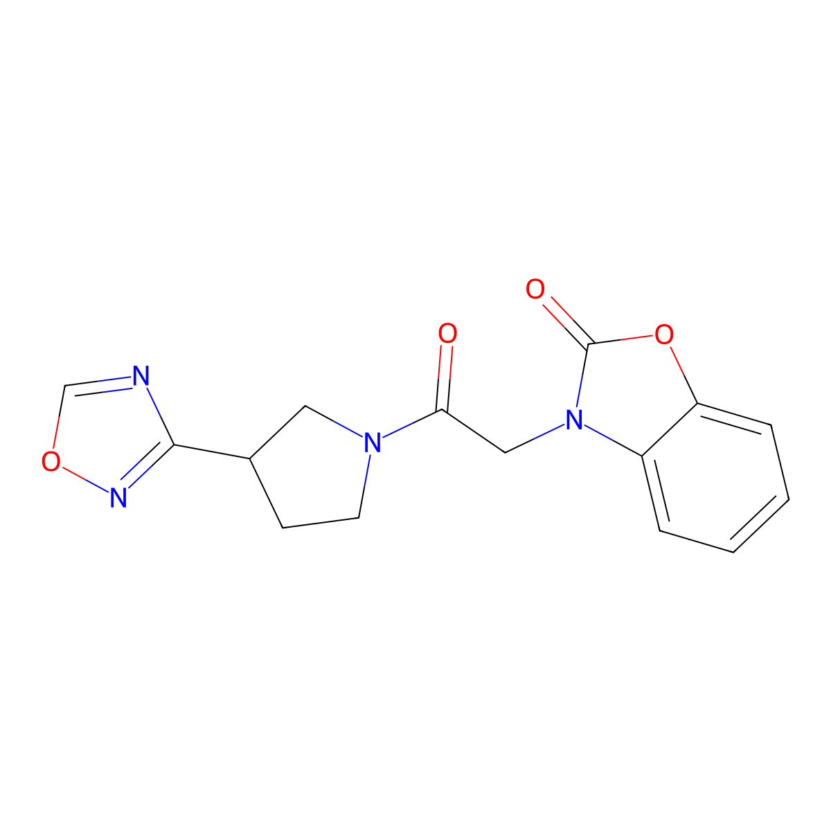 3-(2-(3-(1,2,4-oxadiazol-3-yl)pyrrolidin-1-yl)-2-oxoethyl)benzo[d]oxazol-2(3H)-one molecular structure, CAS 2034276-54-3