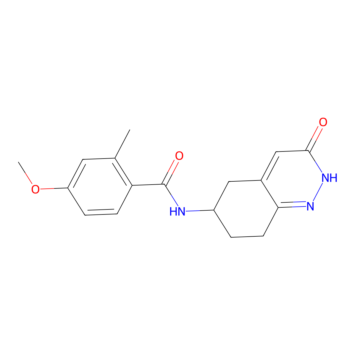 4-methoxy-2-methyl-N-(3-oxo-2,3,5,6,7,8-hexahydrocinnolin-6-yl)benzamide molecular structure, CAS 2034276-69-0
