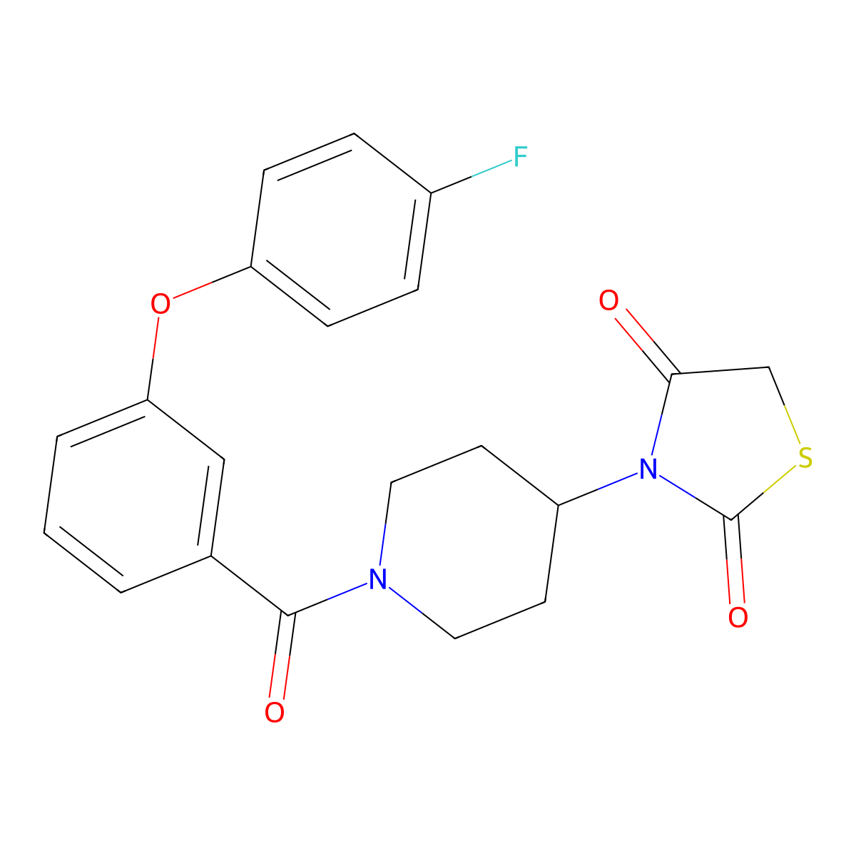 3-(1-(3-(4-Fluorophenoxy)benzoyl)piperidin-4-yl)thiazolidine-2,4-dione molecular structure, CAS 2034276-74-7