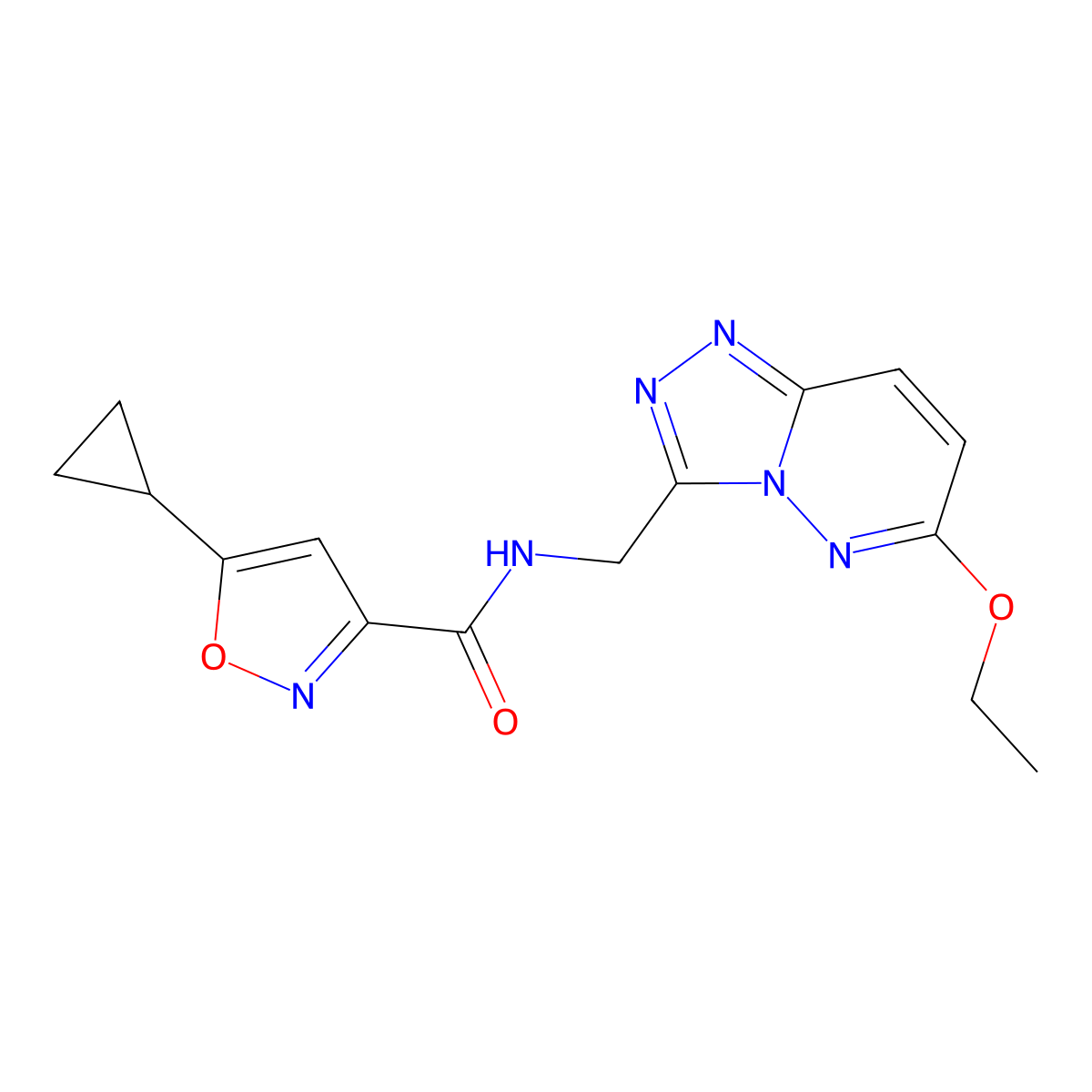 5-cyclopropyl-N-((6-ethoxy-[1,2,4]triazolo[4,3-b]pyridazin-3-yl)methyl)isoxazole-3-carboxamide molecular structure, CAS 2034276-75-8