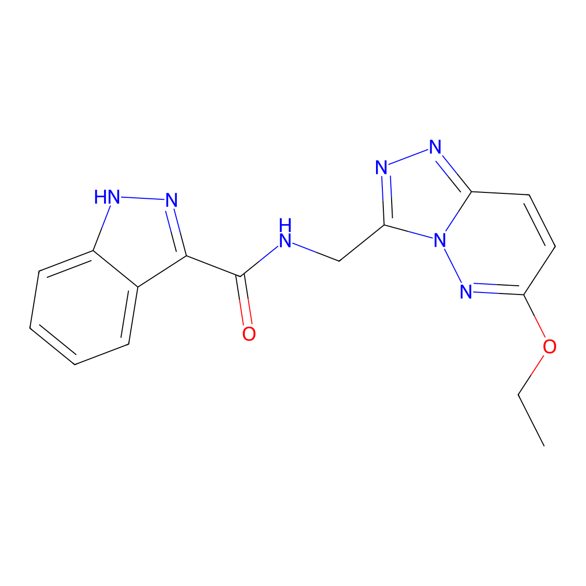N-({6-ethoxy-[1,2,4]triazolo[4,3-b]pyridazin-3-yl}methyl)-1H-indazole-3-carboxamide molecular structure, CAS 2034276-86-1