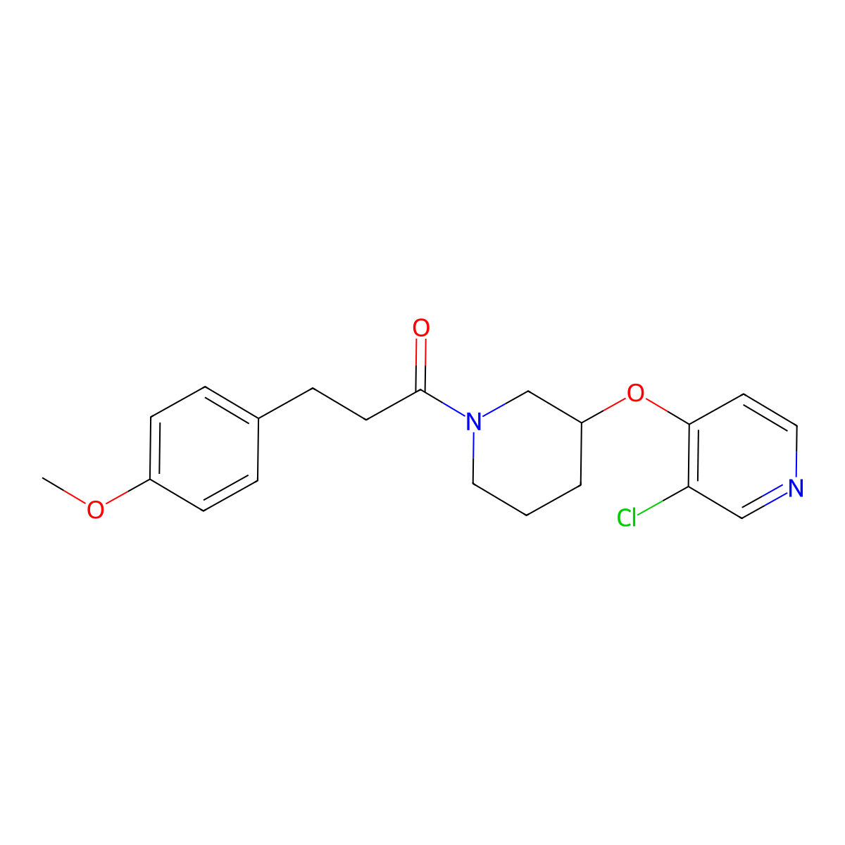 1-{3-[(3-Chloropyridin-4-yl)oxy]piperidin-1-yl}-3-(4-methoxyphenyl)propan-1-one molecular structure, CAS 2034276-96-3