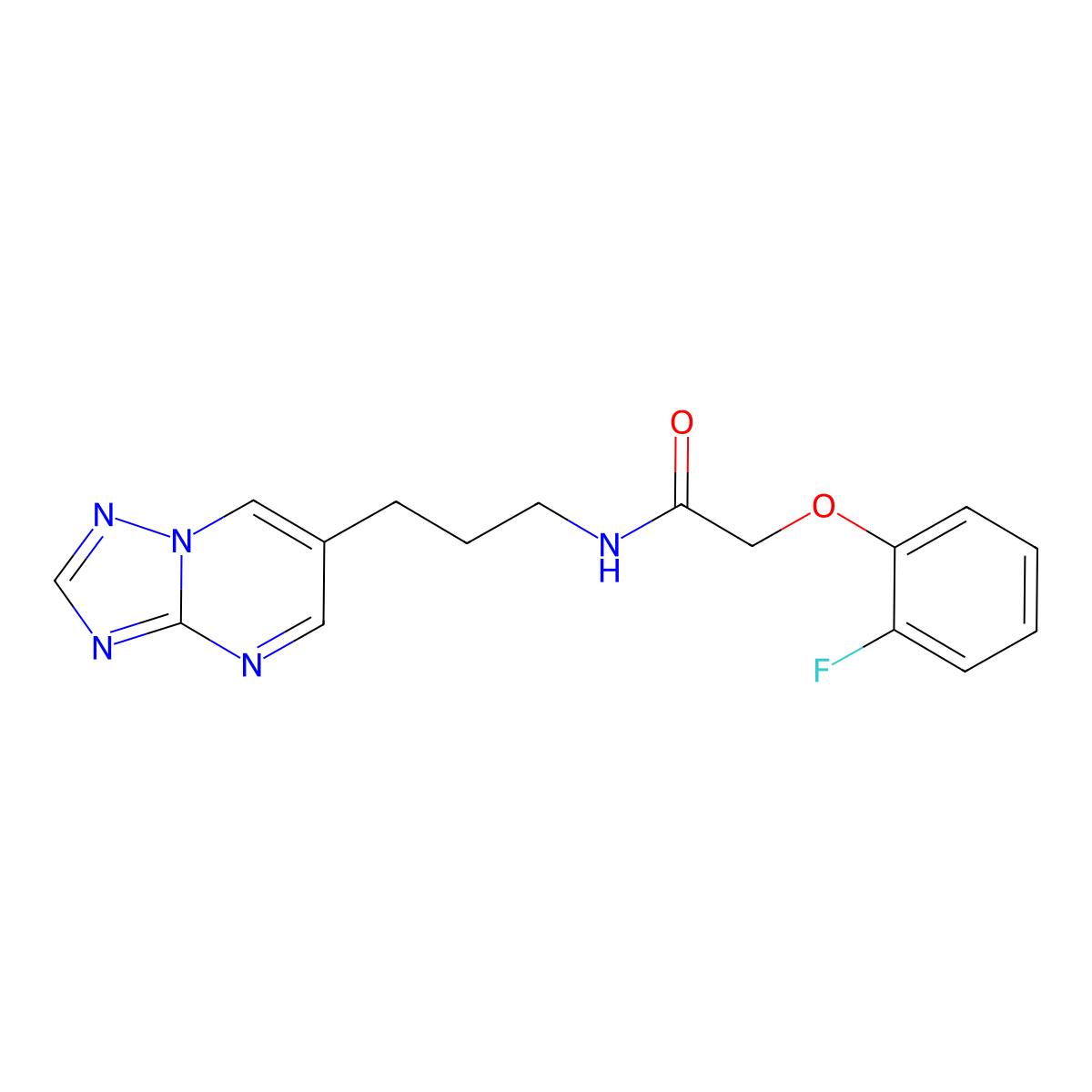 N-(3-([1,2,4]triazolo[1,5-a]pyrimidin-6-yl)propyl)-2-(2-fluorophenoxy)acetamide molecular structure, CAS 2034277-13-7