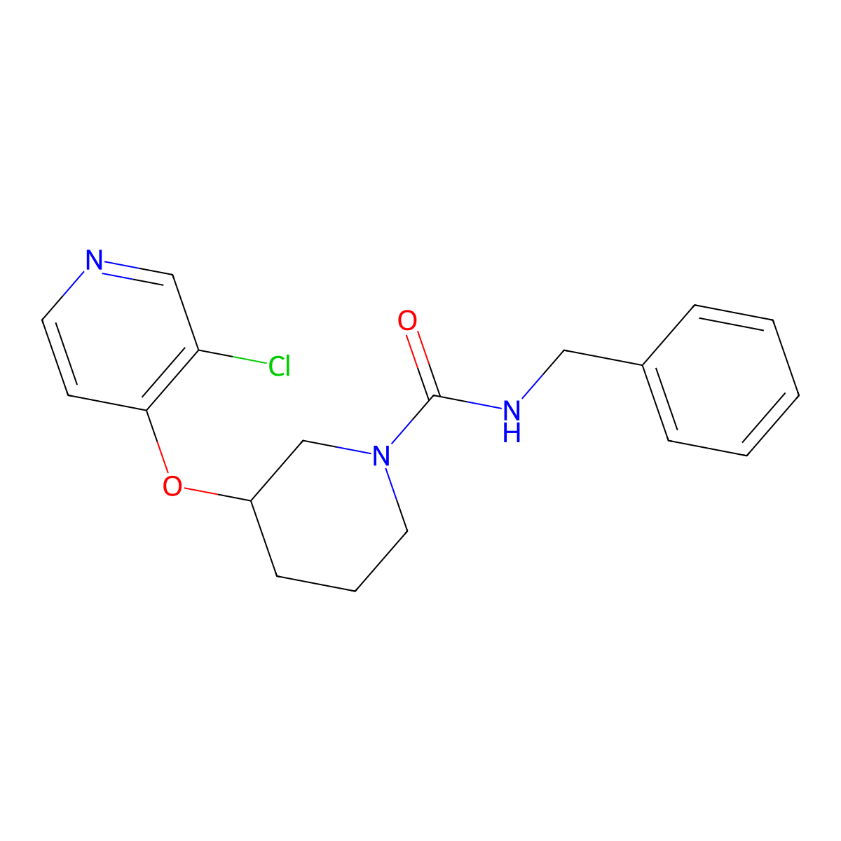 N-benzyl-3-((3-chloropyridin-4-yl)oxy)piperidine-1-carboxamide molecular structure, CAS 2034277-61-5