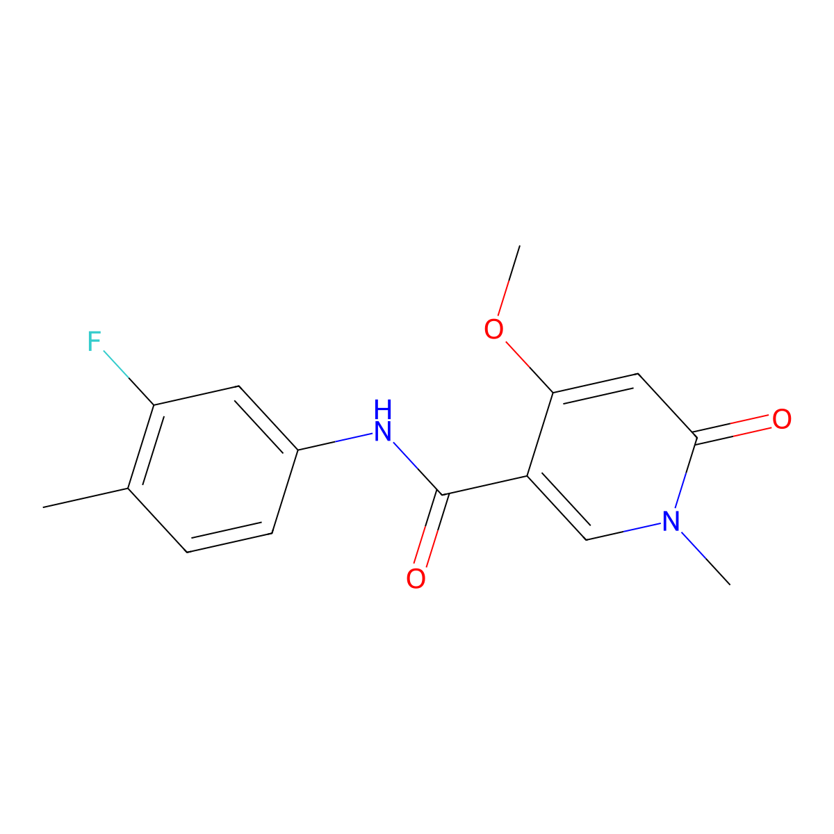 N-(3-fluoro-4-methylphenyl)-4-methoxy-1-methyl-6-oxo-1,6-dihydropyridine-3-carboxamide molecular structure, CAS 2034277-72-8