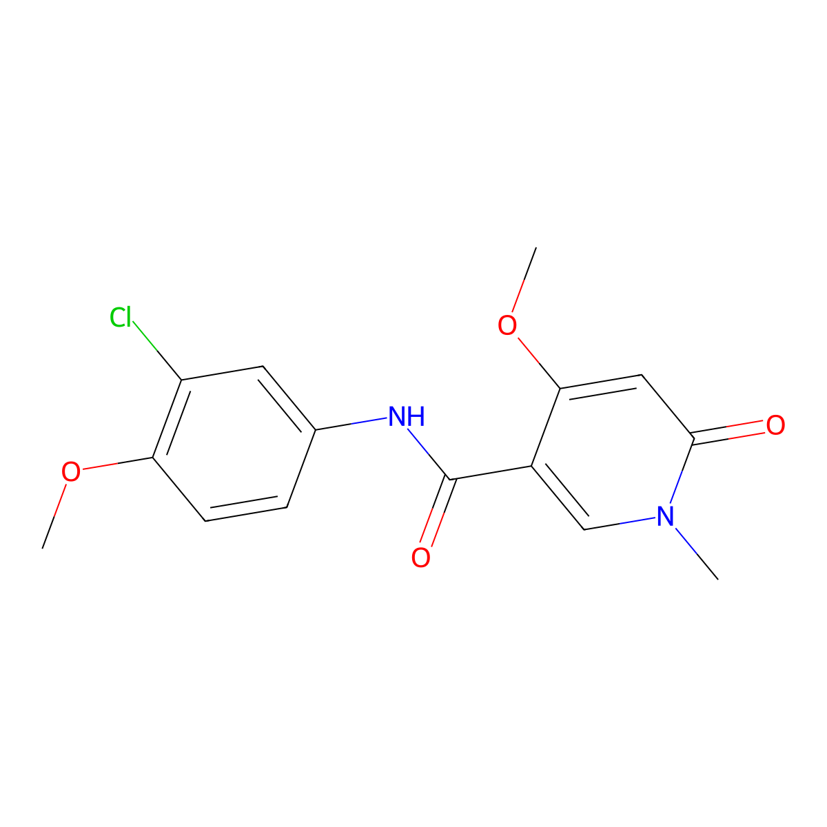 N-(3-chloro-4-methoxyphenyl)-4-methoxy-1-methyl-6-oxo-1,6-dihydropyridine-3-carboxamide molecular structure, CAS 2034277-79-5