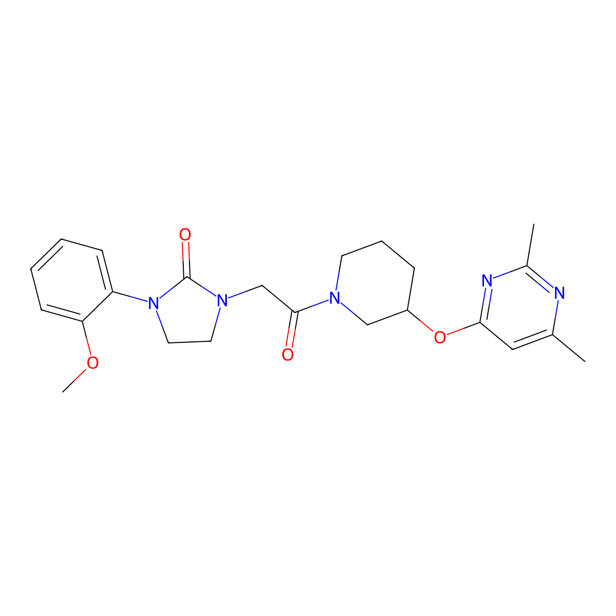 1-(2-{3-[(2,6-Dimethylpyrimidin-4-yl)oxy]piperidin-1-yl}-2-oxoethyl)-3-(2-methoxyphenyl)imidazolidin-2-one molecular structure, CAS 2034277-85-3