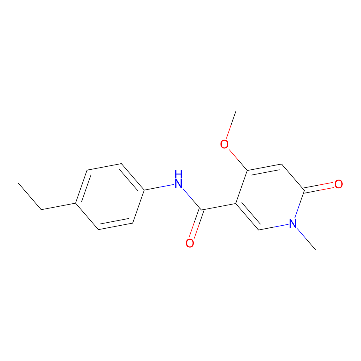N-(4-ethylphenyl)-4-methoxy-1-methyl-6-oxo-1,6-dihydropyridine-3-carboxamide molecular structure, CAS 2034277-89-7