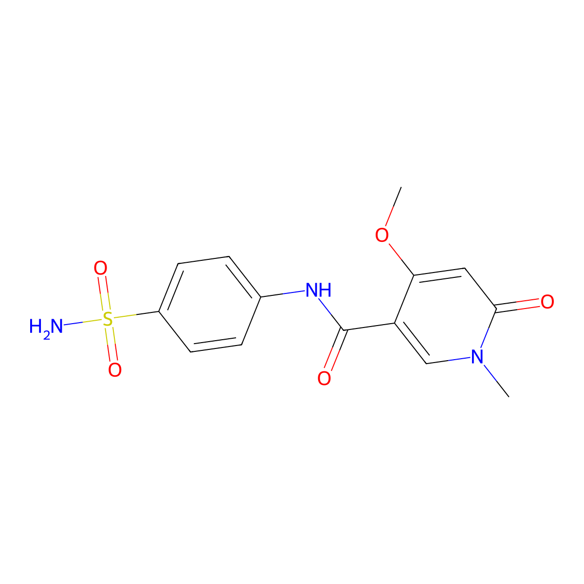 4-methoxy-1-methyl-6-oxo-N-(4-sulfamoylphenyl)-1,6-dihydropyridine-3-carboxamide molecular structure, CAS 2034277-94-4