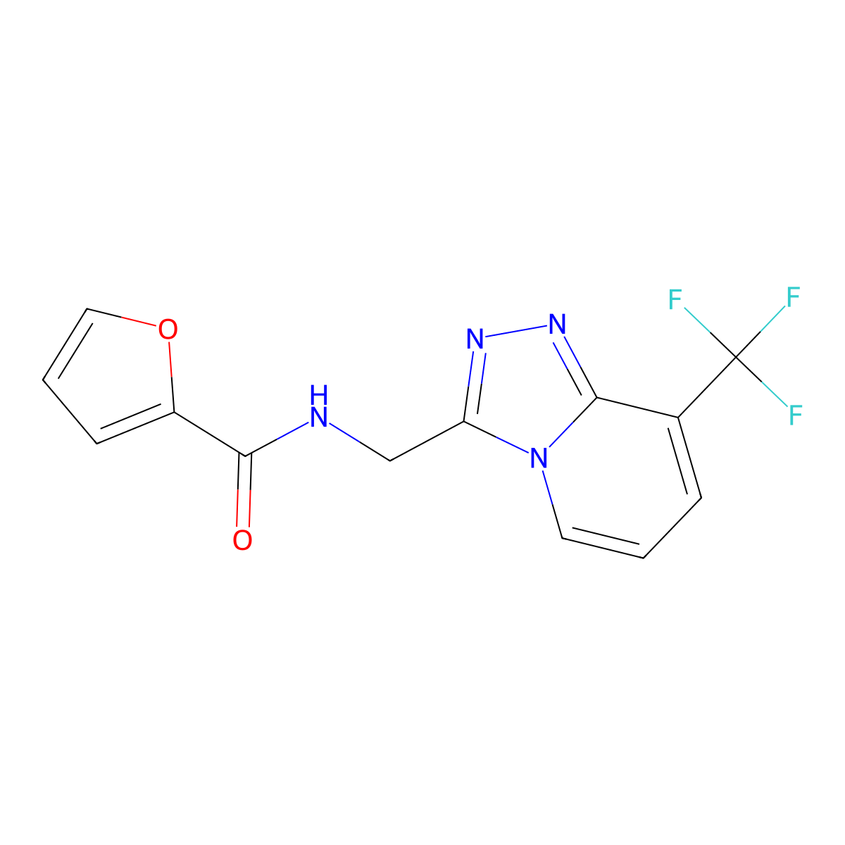 N-((8-(trifluoromethyl)-[1,2,4]triazolo[4,3-a]pyridin-3-yl)methyl)furan-2-carboxamide molecular structure, CAS 2034278-24-3