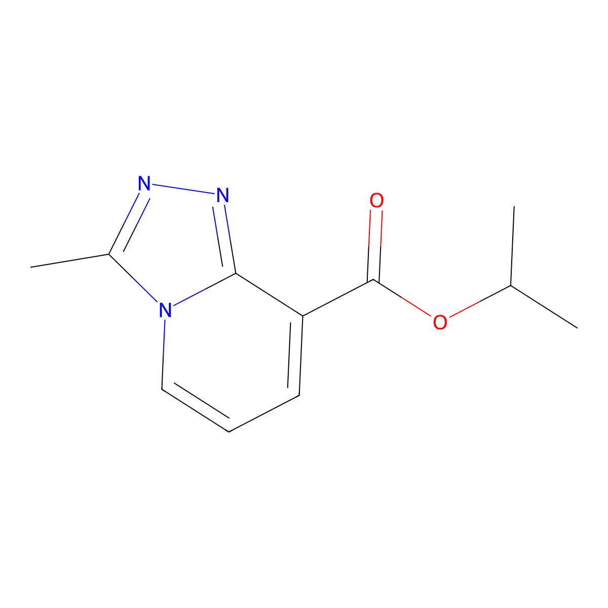 Isopropyl 3-methyl-[1,2,4]triazolo[4,3-a]pyridine-8-carboxylate molecular structure, CAS 2034279-05-3