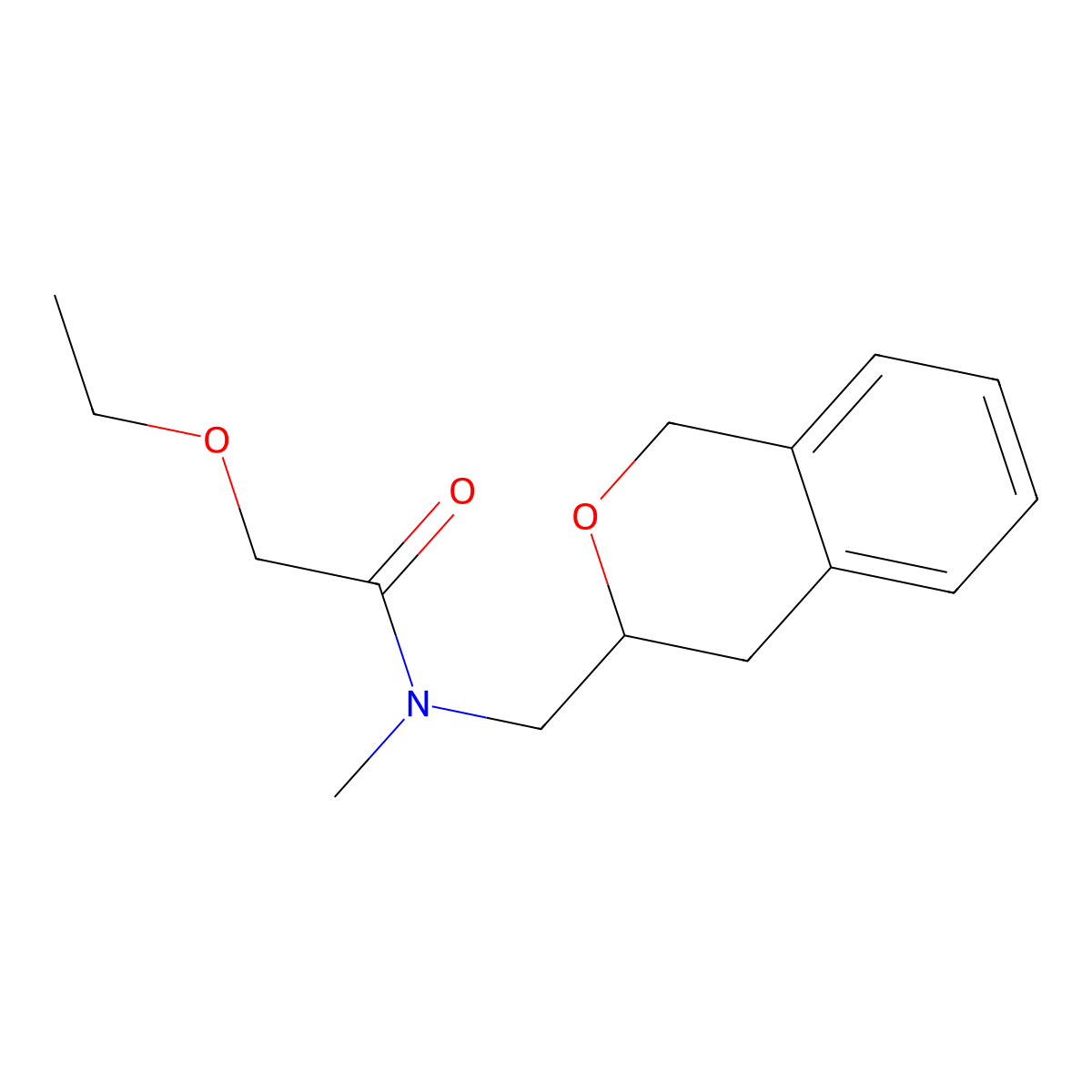 2-ethoxy-N-(isochroman-3-ylmethyl)-N-methylacetamide molecular structure, CAS 2034279-16-6