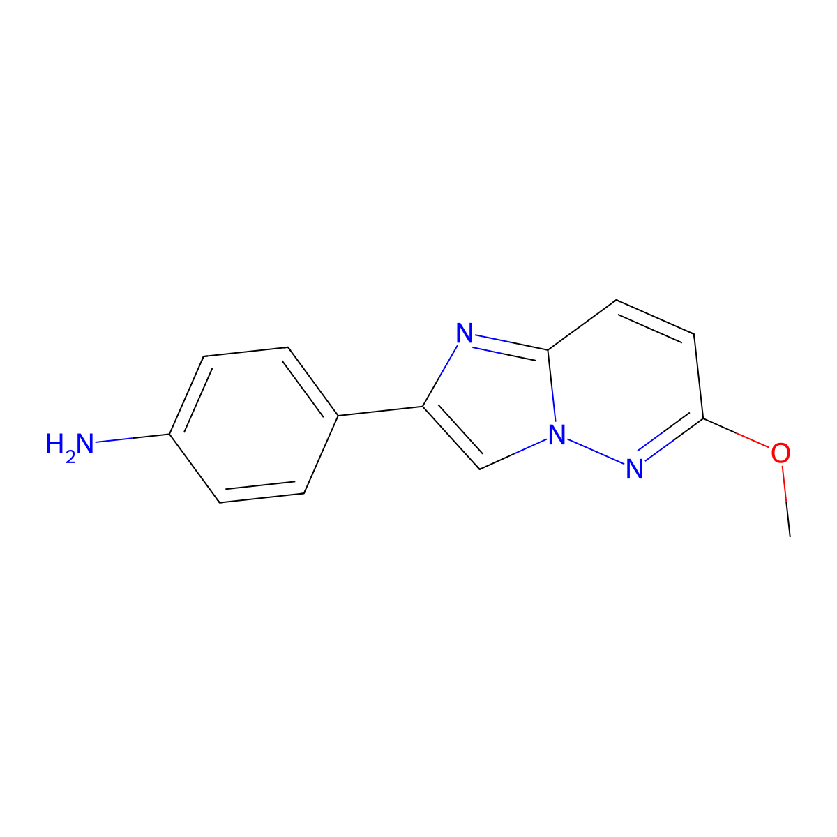 4-(6-Methoxyimidazo[1,2-b]pyridazin-2-yl)aniline molecular structure, CAS 2034279-26-8