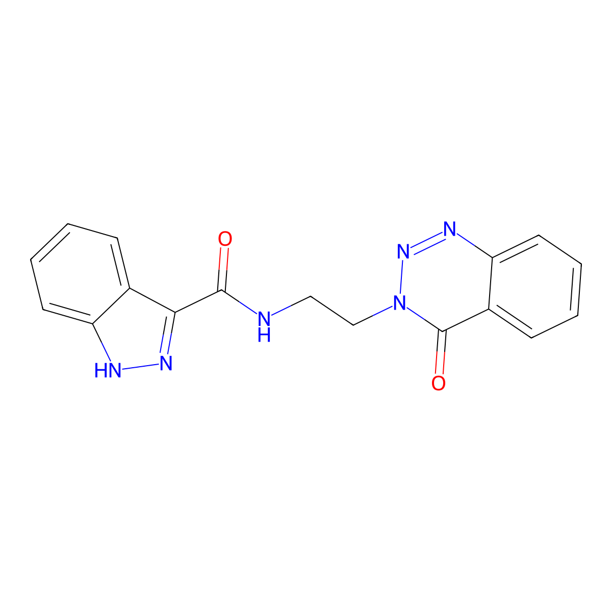 N-(2-(4-oxobenzo[d][1,2,3]triazin-3(4H)-yl)ethyl)-1H-indazole-3-carboxamide molecular structure, CAS 2034279-42-8