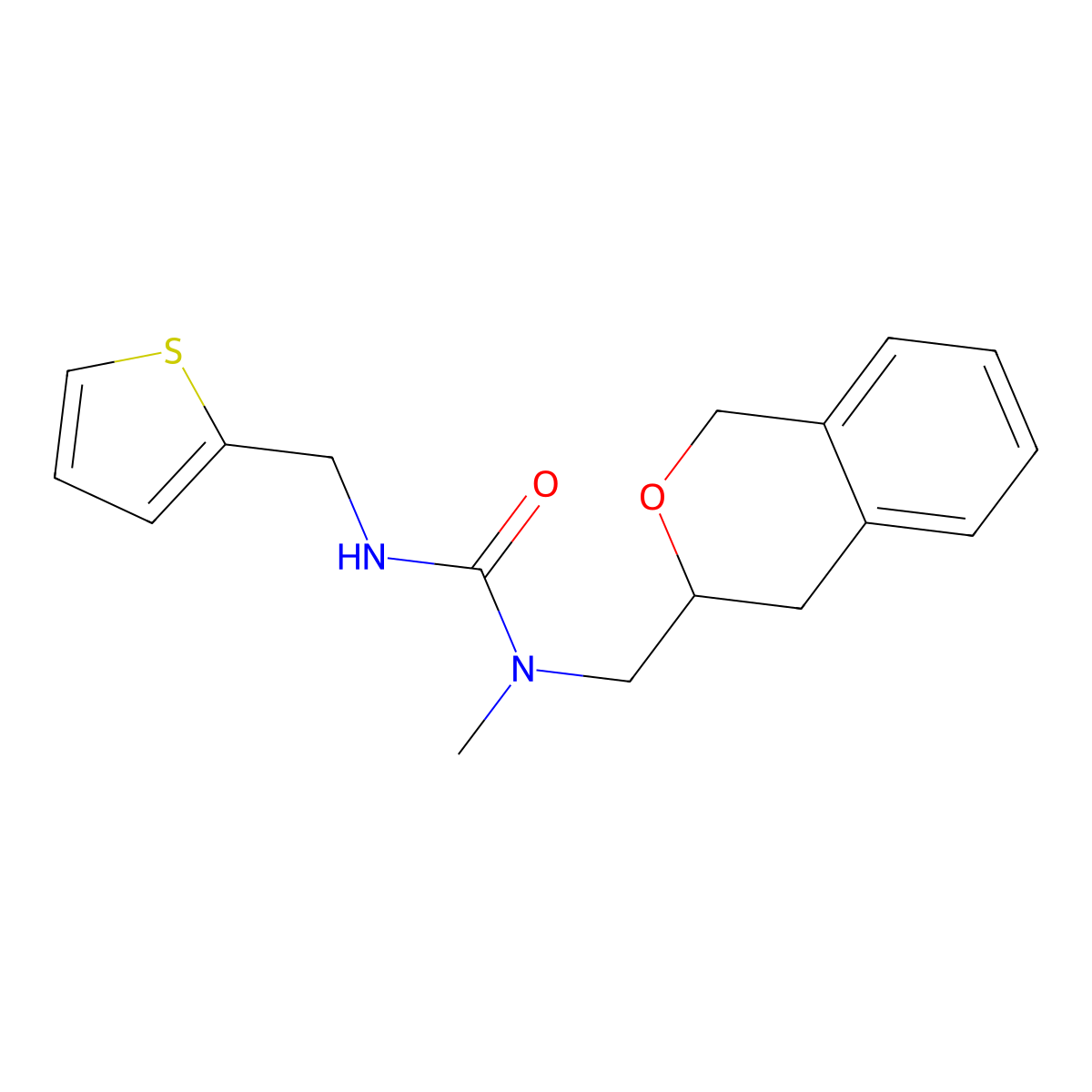 1-(Isochroman-3-ylmethyl)-1-methyl-3-(thiophen-2-ylmethyl)urea molecular structure, CAS 2034279-51-9
