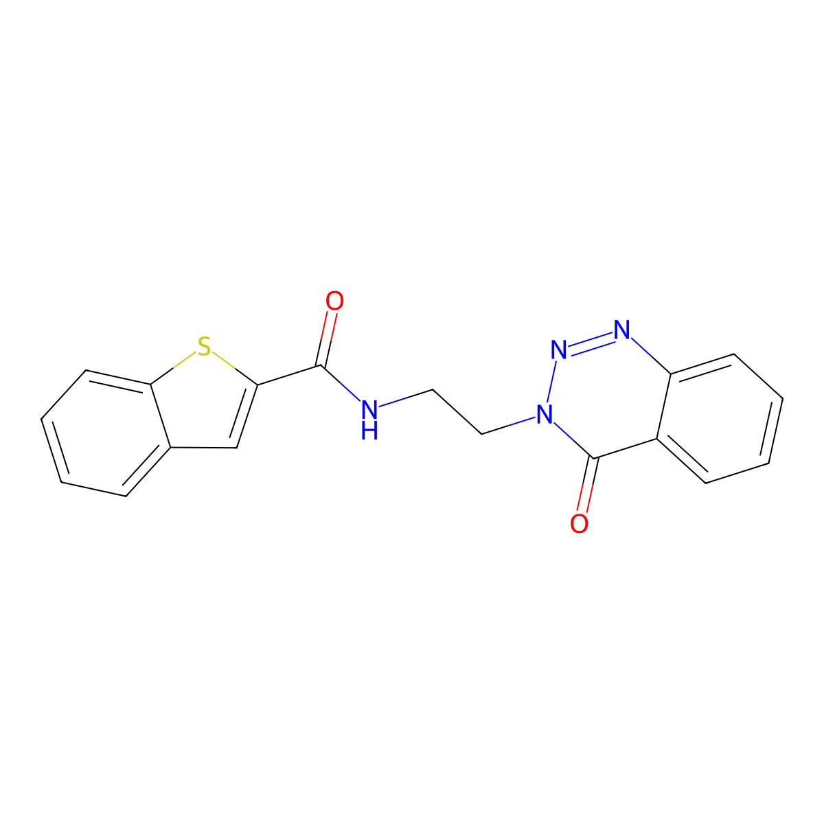 N-(2-(4-oxobenzo[d][1,2,3]triazin-3(4H)-yl)ethyl)benzo[b]thiophene-2-carboxamide molecular structure, CAS 2034279-55-3