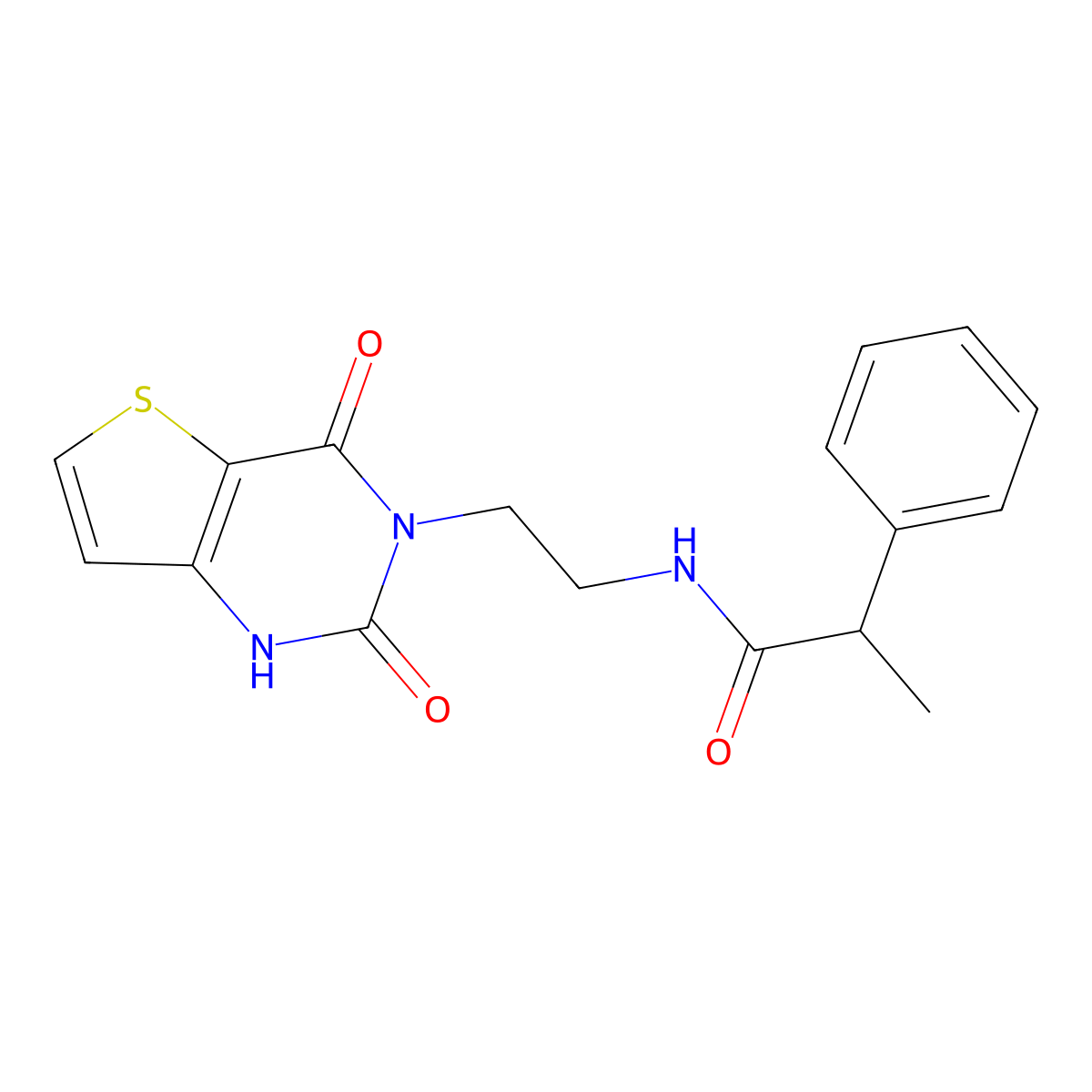 N-(2-(2,4-dioxo-1,2-dihydrothieno[3,2-d]pyrimidin-3(4H)-yl)ethyl)-2-phenylpropanamide molecular structure, CAS 2034279-81-5