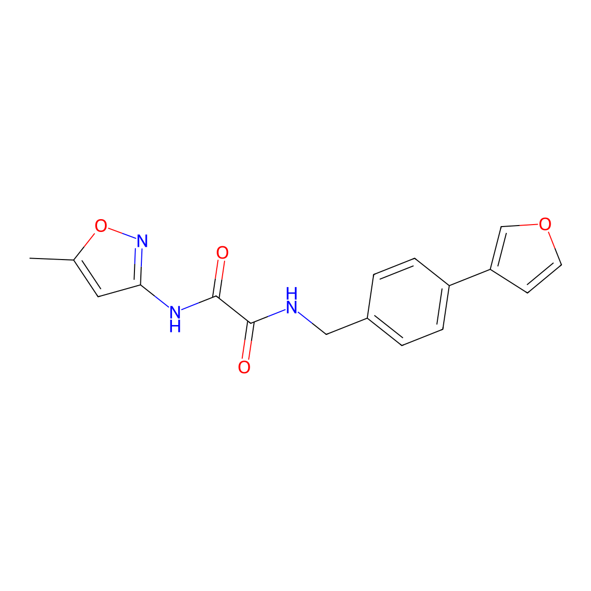 N1-(4-(furan-3-yl)benzyl)-N2-(5-methylisoxazol-3-yl)oxalamide molecular structure, CAS 2034280-02-7