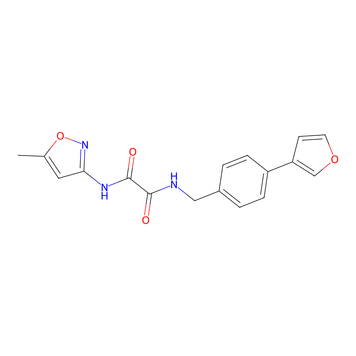 N1-(4-(furan-3-yl)benzyl)-N2-(5-methylisoxazol-3-yl)oxalamide molecular structure, CAS 2034280-02-7
