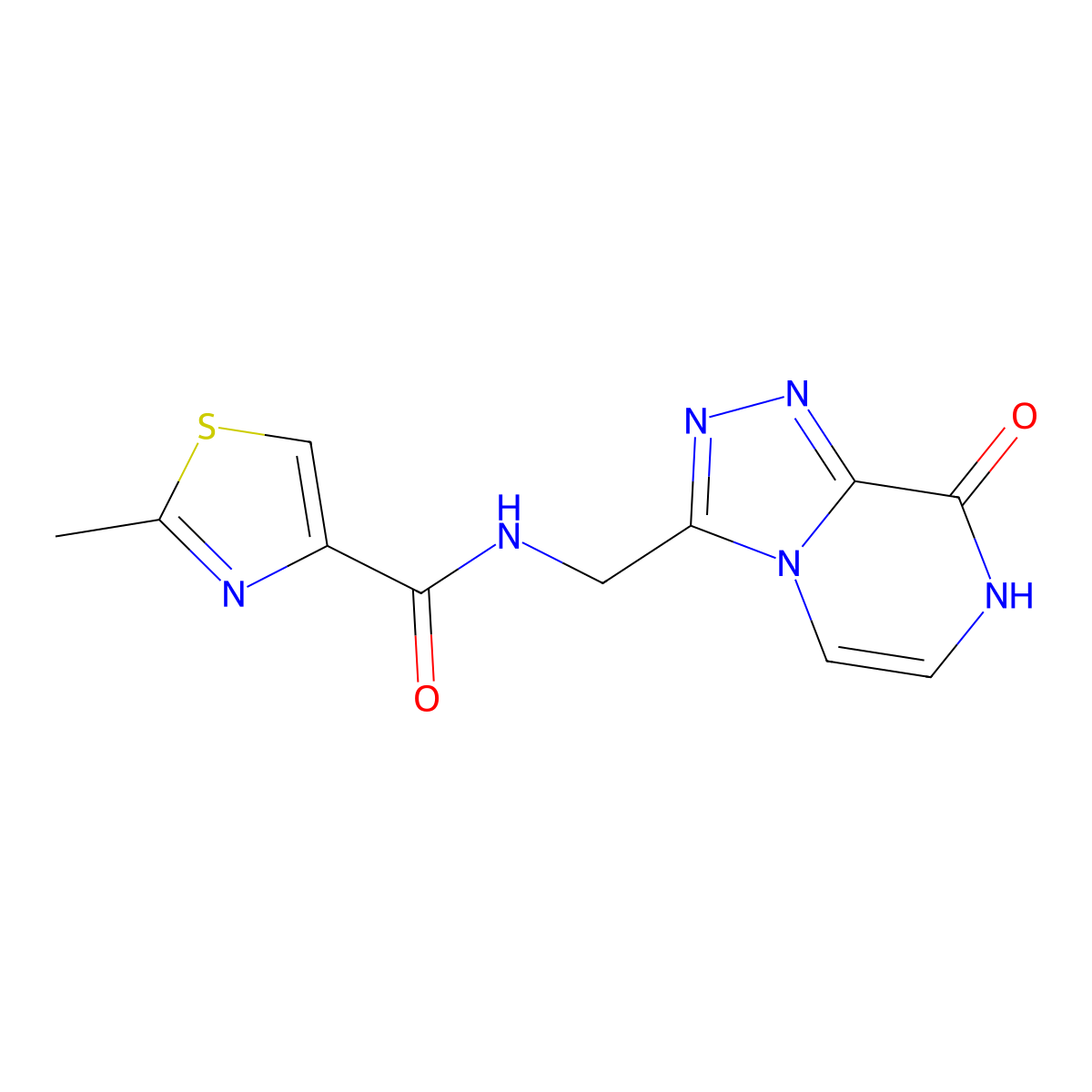 N-((8-hydroxy-[1,2,4]triazolo[4,3-a]pyrazin-3-yl)methyl)-2-methylthiazole-4-carboxamide molecular structure, CAS 2034280-05-0